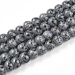 Transparent Baking Painted Glass Beads Strands