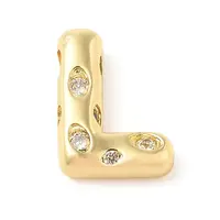 Brass Micro Pave Clear Cubic Zirconia Pendant