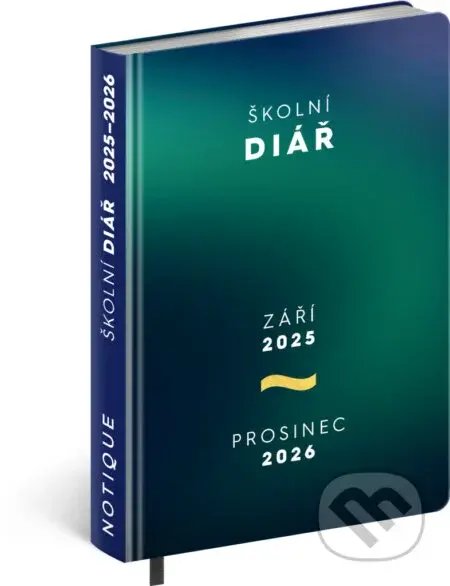 NOTIQUE Školní diář Zelený 2025 - 2026 (září 2025 – prosinec 2026)