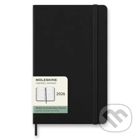 Moleskine – 12-mesačný týždenný horizontálny diár 2026 - čierny