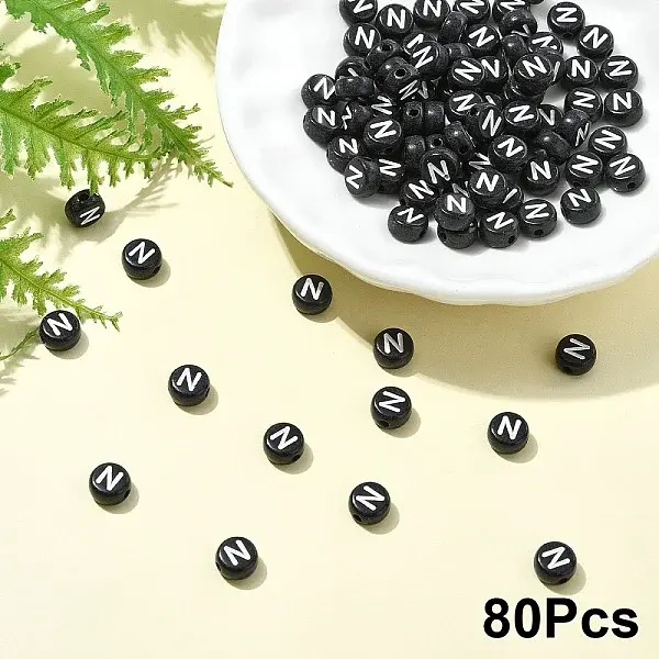 Opaque Acrylic Horizontal Hole Beads