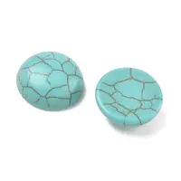 Craft Findings Dyed Synthetic Turquoise Flat Back Dome Cabochons