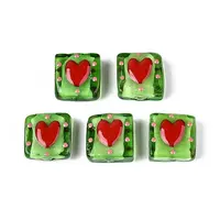 Handmade Spray Painted Lampwork Beads