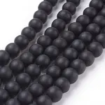 Synthetic Black Stone Beads Strands