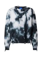 HUGO Sveter 'Sestroy'  modrozelená / svetlomodrá / čierna / biela