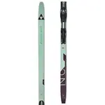 Fischer MYSTIQUE EF SET + BDG CONTROL STEP Dámske bežecké lyže s podporou stúpania, tyrkysová, veľkosť