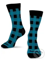Ponožky Káro blu L (Unisex veľkosť L (veľkosť 43-46))