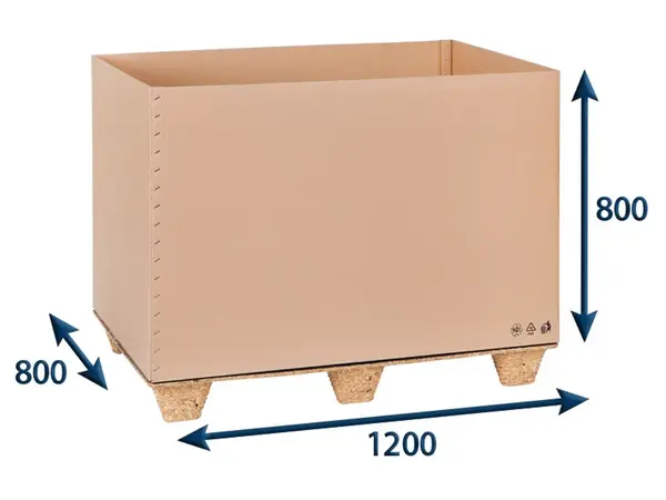 Přepravní EUROBOX 1200x800x800 7VVL bez horních klop