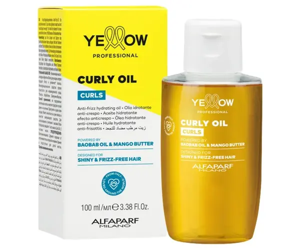Rozjasňující a zjemňující olej pro vlnité a kudrnaté vlasy Yellow Professional Curls Curly Oil - 100 ml + dárek zdarma