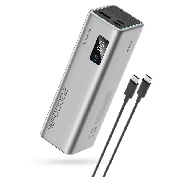 Cuktech CUKP200XGLGR Powerbanka 20000mAh, 2x USB-C + USB-A, 100W, šedá