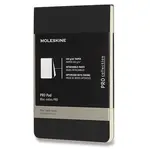 Poznámkový blok Moleskine Professional S, linkovaný, černý