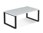 Konferenční stolek Fresco Barva desky: Bílá, Barva podstavy: Černá