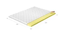 Topper z Visco pěny na matraci Rozměr: 180 x 200 cm, Potah: Hypoalergenní potah