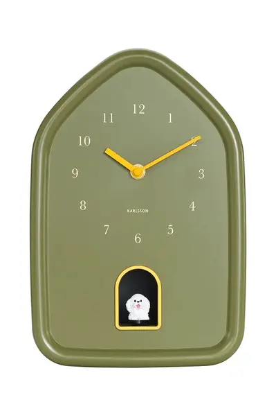 Zvukové nástěnné hodiny Karlsson Modern Doggy 20 x 29 cm