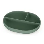 PETITE&MARS Tanierik silikónový deliaci oválny Take&Match Misty Green 6m+