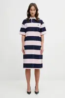 Bavlněné šaty Coperni Striped Polo