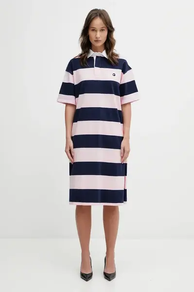 Bavlněné šaty Coperni Striped Polo