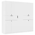 Rauch Möbel ŠATNÍ SKŘÍŇ S OTOČNÝMI DVEŘMI, bílá, 226/210/54 cm