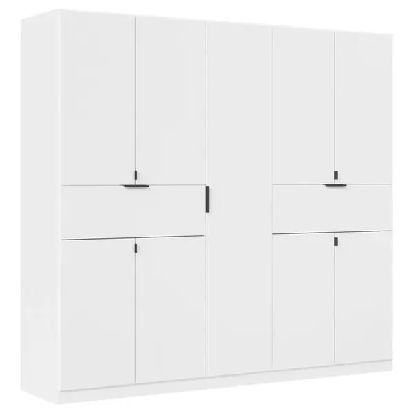 Rauch Möbel ŠATNÍ SKŘÍŇ S OTOČNÝMI DVEŘMI, bílá, 226/210/54 cm