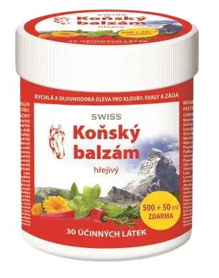 SWISS Koňský balzám hřejivý 500+50ml 550 ml