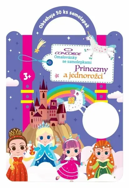 Omalovánky se samolepkami Princezny a jednorožci - Neznámý