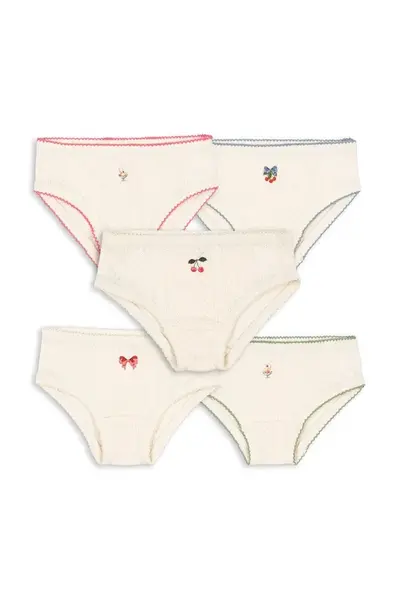 Detské bavlnené nohavičky Konges Sløjd MINNA GIRL UNDERPANTS GOTS 5-pak