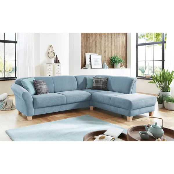 Sit & More ROHOVÁ SEDAČKA, textil, světle modrá