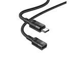 Kabel prodlužovací HOCO U107 USB-C/USB-C 1,2m Black