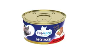 PreVital Mousse Adult konzerva pro kočky - hovězí 85 g