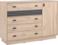 Komoda AllMo AL17 Barva korpusu + barva dveří: Dub Estena + Antracit