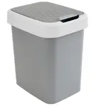 Odpadkový koš 12lt - 27x22x31.5h – šedá/bílá fbw-12