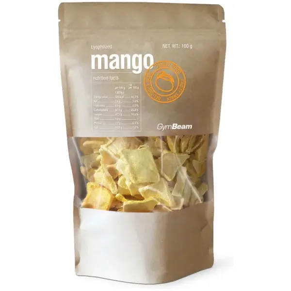 GymBeam LYOFILIZOVANÉ MANGO - 100 G Snack, , veľkosť 100 G
