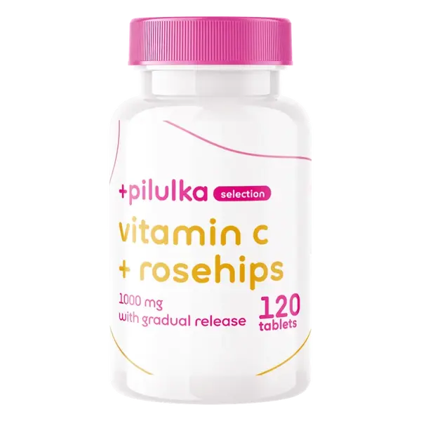 PILULKA SELECTION Vitamin C 1000 mg se šípky s postupným uvolňováním 120 tablet