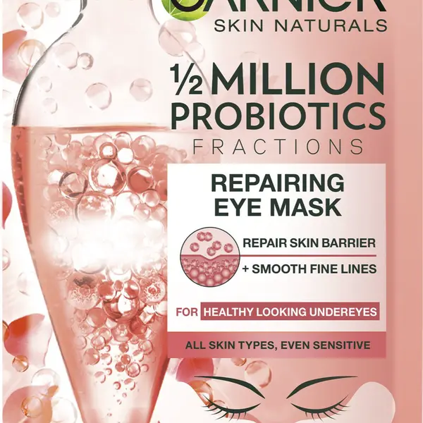 GARNIER Skin Naturals regenerační oční textilní maska s probiotickými frakcemi 6 g