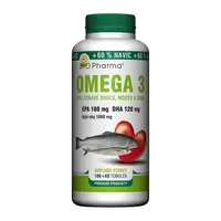 BIO PHARMA Omega 3 1000mg EPA 180mg+DHA 120mg 160 tobolek