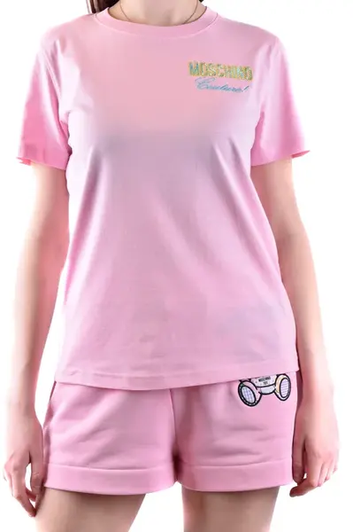 Růžové tričko a kraťasy Moschino
