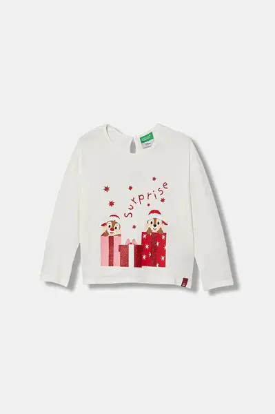 Detská bavlnená košeľa s dlhým rukávom United Colors of Benetton