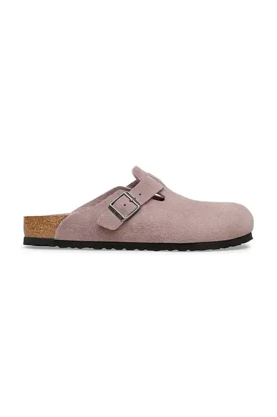 Semišové pantofle Birkenstock Boston