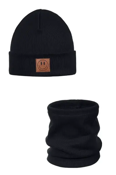 Dětská souprava čepice a nákrčník SMILE