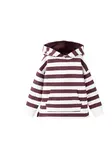 MANGO KIDS Mikina 'JAMES'  tmavočervená / biela