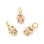 Brass Micro Pave Cubic Zirconia Charms