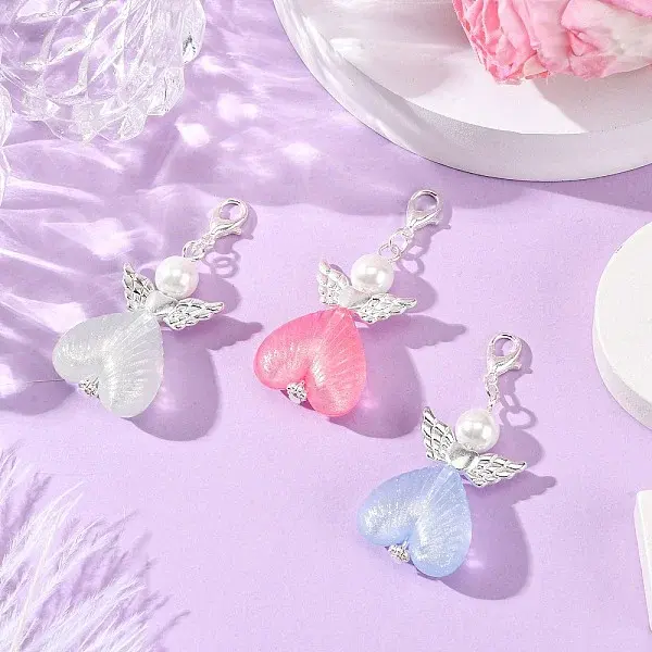 Heart Angel Luminous Acrylic Pendant Decoration
