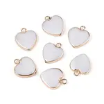 Shell Pearl Heart Charms
