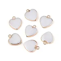 Shell Pearl Heart Charms