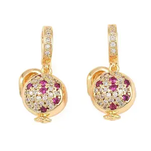 Brass Micro Pave Cubic Zirconia Fold Over Clasps