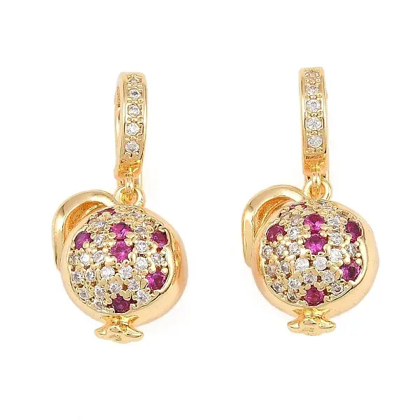 Brass Micro Pave Cubic Zirconia Fold Over Clasps