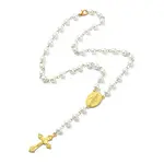 Glass Pearl Rosary Bead Necklaces