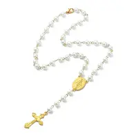 Glass Pearl Rosary Bead Necklaces