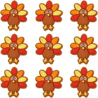 10Pcs Thanksgiving Day Food Grade Eco-Friendly Silicone Beads