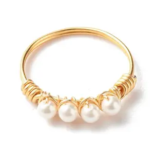 Round Shell Pearl Beads Finger Rings